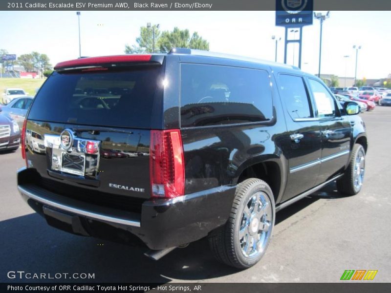 Black Raven / Ebony/Ebony 2011 Cadillac Escalade ESV Premium AWD