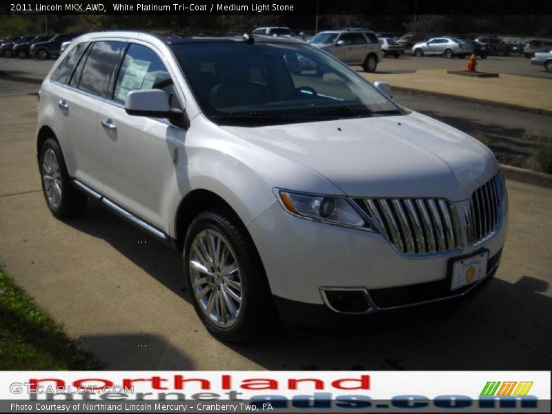White Platinum Tri-Coat / Medium Light Stone 2011 Lincoln MKX AWD