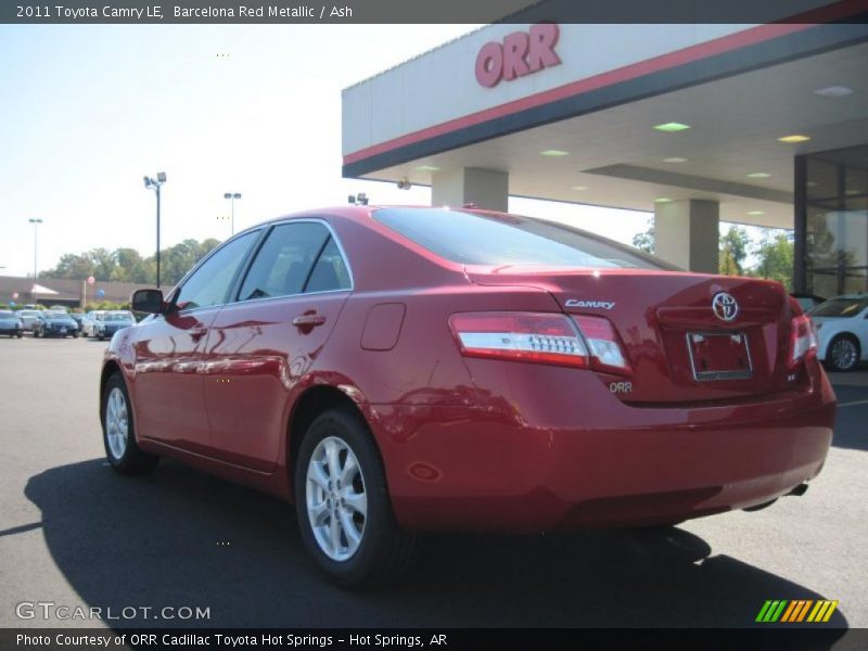 Barcelona Red Metallic / Ash 2011 Toyota Camry LE