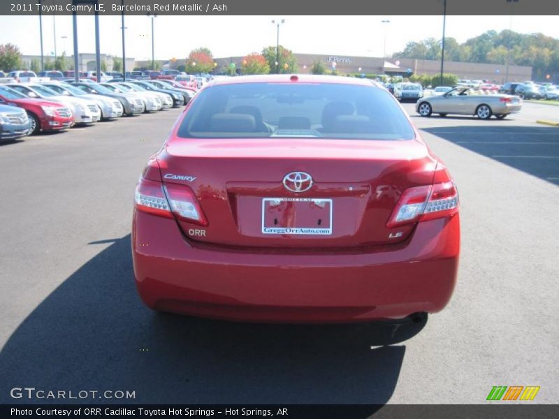 Barcelona Red Metallic / Ash 2011 Toyota Camry LE