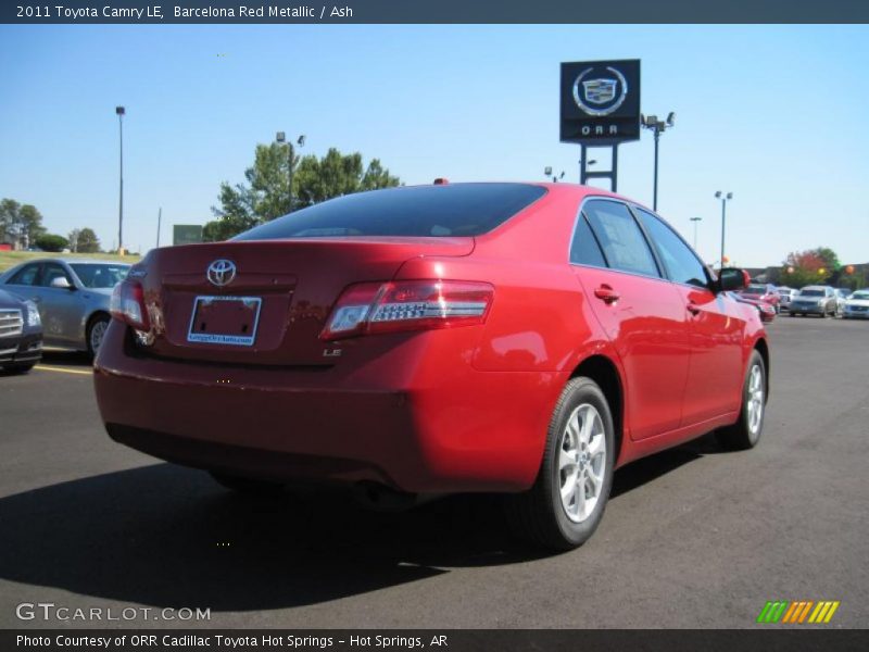 Barcelona Red Metallic / Ash 2011 Toyota Camry LE