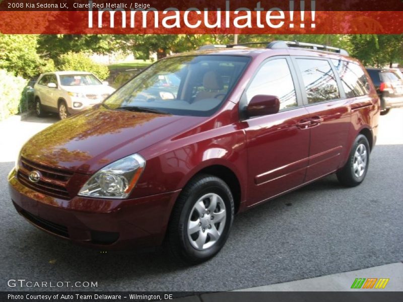 Claret Red Metallic / Beige 2008 Kia Sedona LX
