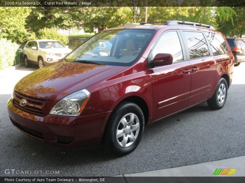 Claret Red Metallic / Beige 2008 Kia Sedona LX