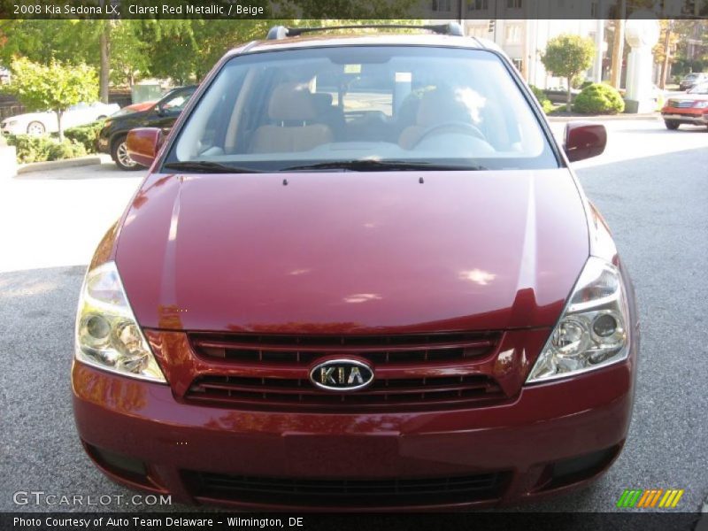 Claret Red Metallic / Beige 2008 Kia Sedona LX