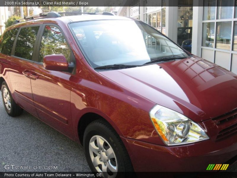Claret Red Metallic / Beige 2008 Kia Sedona LX