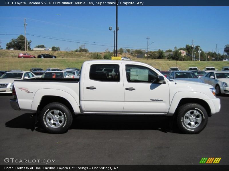 Super White / Graphite Gray 2011 Toyota Tacoma V6 TRD PreRunner Double Cab