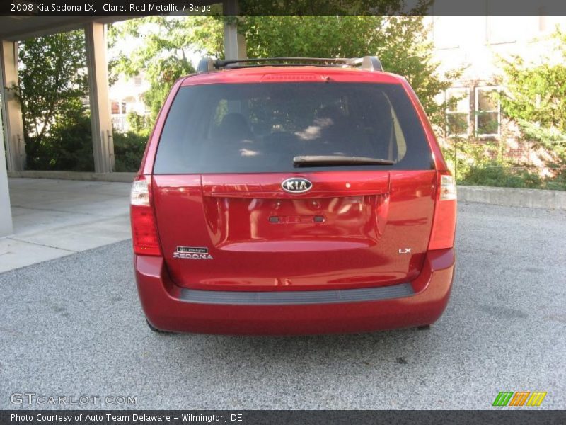 Claret Red Metallic / Beige 2008 Kia Sedona LX