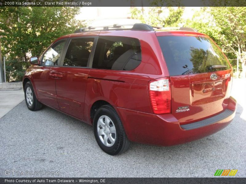 Claret Red Metallic / Beige 2008 Kia Sedona LX