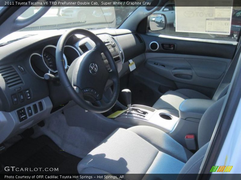 Super White / Graphite Gray 2011 Toyota Tacoma V6 TRD PreRunner Double Cab