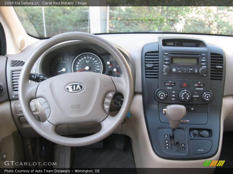 Claret Red Metallic / Beige 2008 Kia Sedona LX