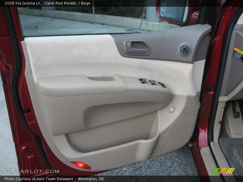 Claret Red Metallic / Beige 2008 Kia Sedona LX