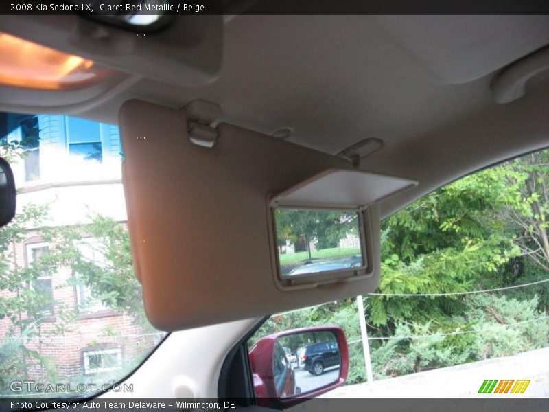 Claret Red Metallic / Beige 2008 Kia Sedona LX