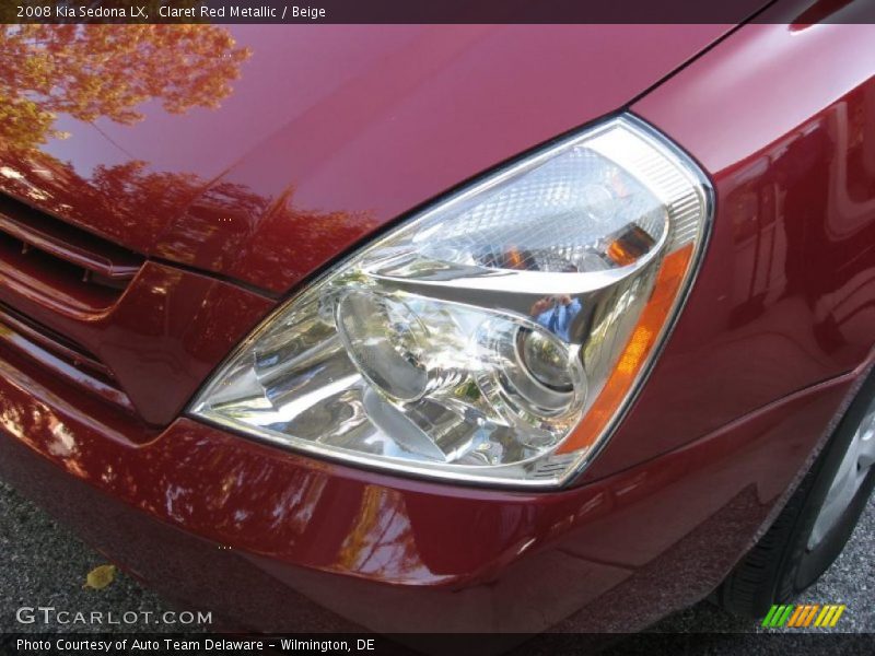 Claret Red Metallic / Beige 2008 Kia Sedona LX