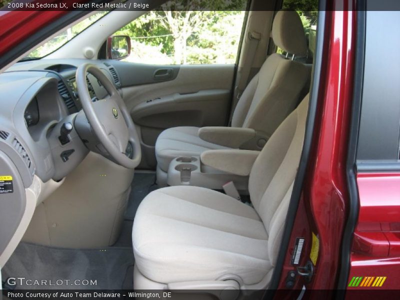 Claret Red Metallic / Beige 2008 Kia Sedona LX