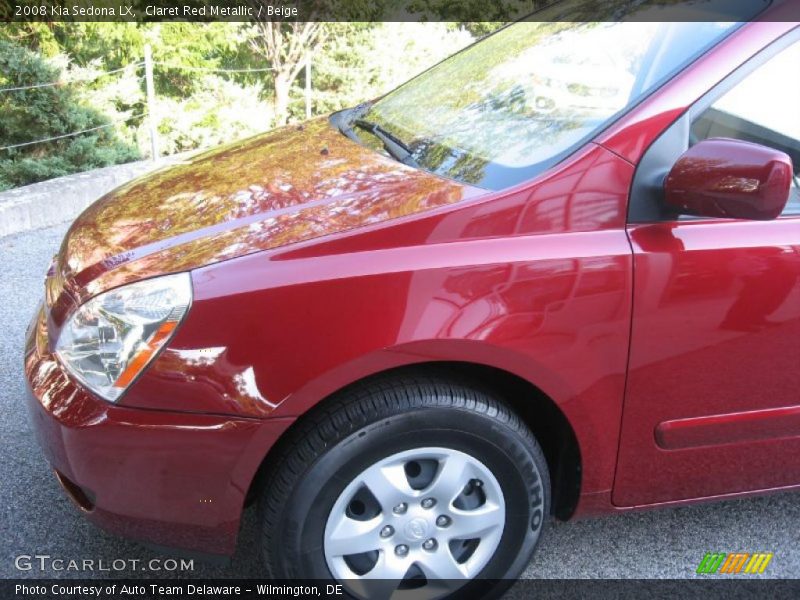 Claret Red Metallic / Beige 2008 Kia Sedona LX