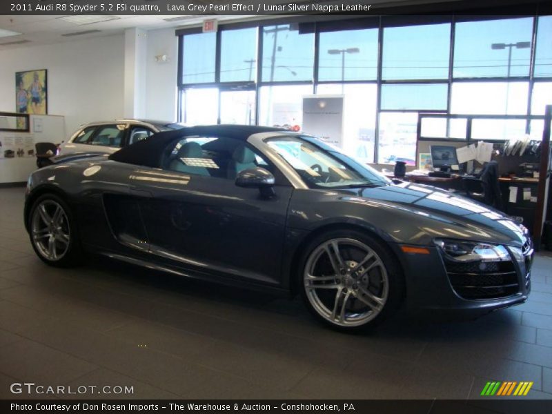 Lava Grey Pearl Effect / Lunar Silver Nappa Leather 2011 Audi R8 Spyder 5.2 FSI quattro