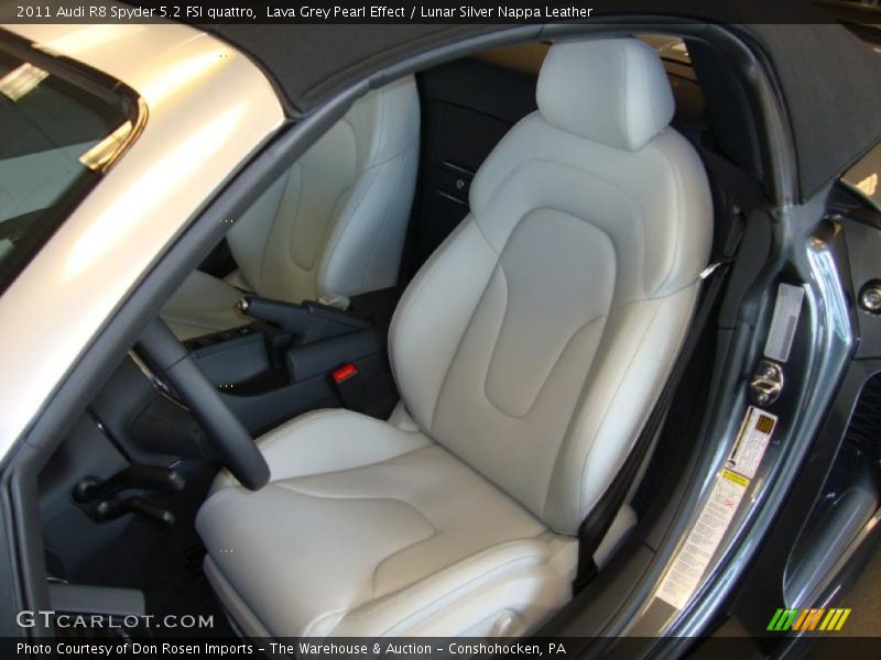 Lava Grey Pearl Effect / Lunar Silver Nappa Leather 2011 Audi R8 Spyder 5.2 FSI quattro