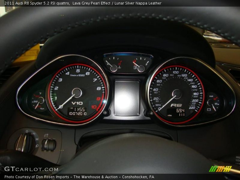  2011 R8 Spyder 5.2 FSI quattro Spyder 5.2 FSI quattro Gauges