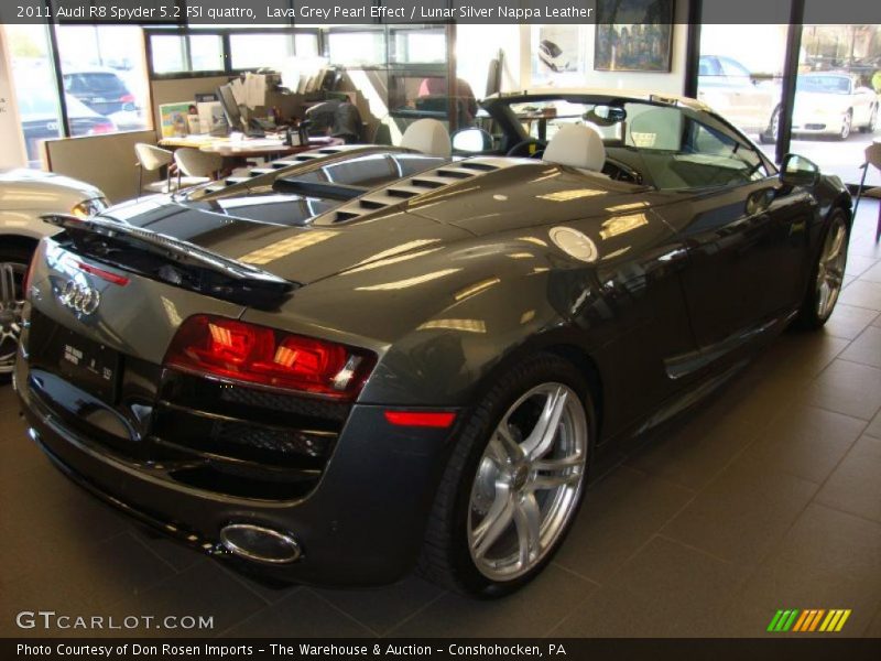 Lava Grey Pearl Effect / Lunar Silver Nappa Leather 2011 Audi R8 Spyder 5.2 FSI quattro