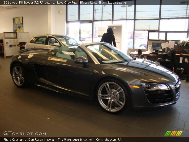 Lava Grey Pearl Effect / Lunar Silver Nappa Leather 2011 Audi R8 Spyder 5.2 FSI quattro