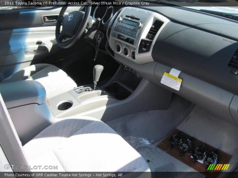 Silver Streak Mica / Graphite Gray 2011 Toyota Tacoma V6 PreRunner Access Cab