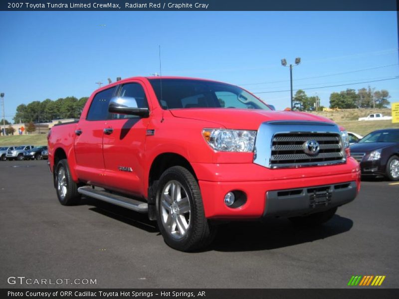 Radiant Red / Graphite Gray 2007 Toyota Tundra Limited CrewMax