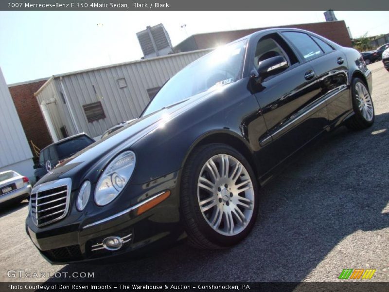 Black / Black 2007 Mercedes-Benz E 350 4Matic Sedan