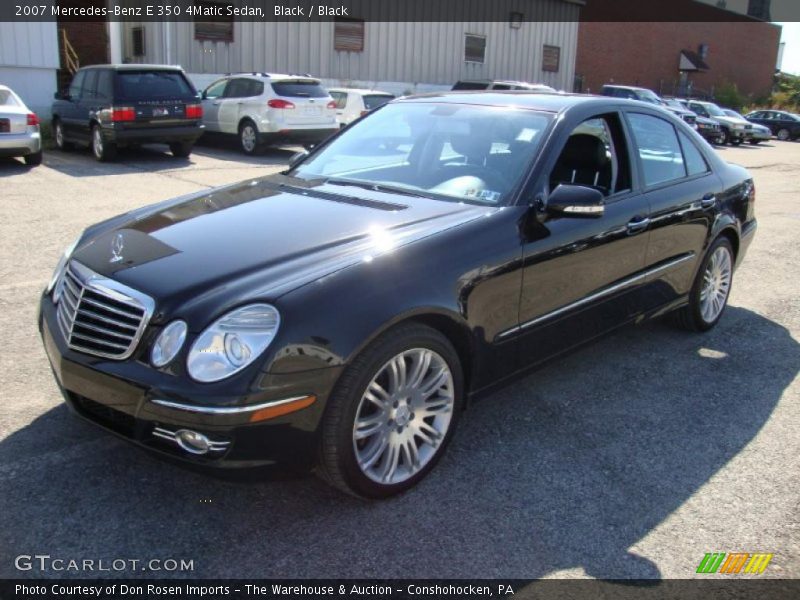 Black / Black 2007 Mercedes-Benz E 350 4Matic Sedan