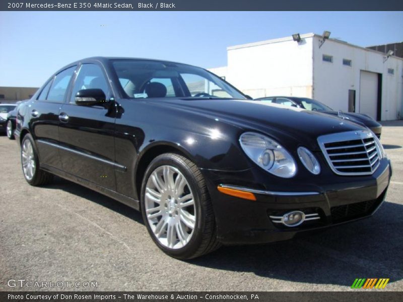 Black / Black 2007 Mercedes-Benz E 350 4Matic Sedan