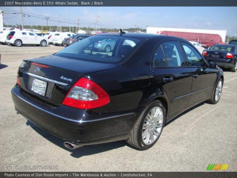 Black / Black 2007 Mercedes-Benz E 350 4Matic Sedan