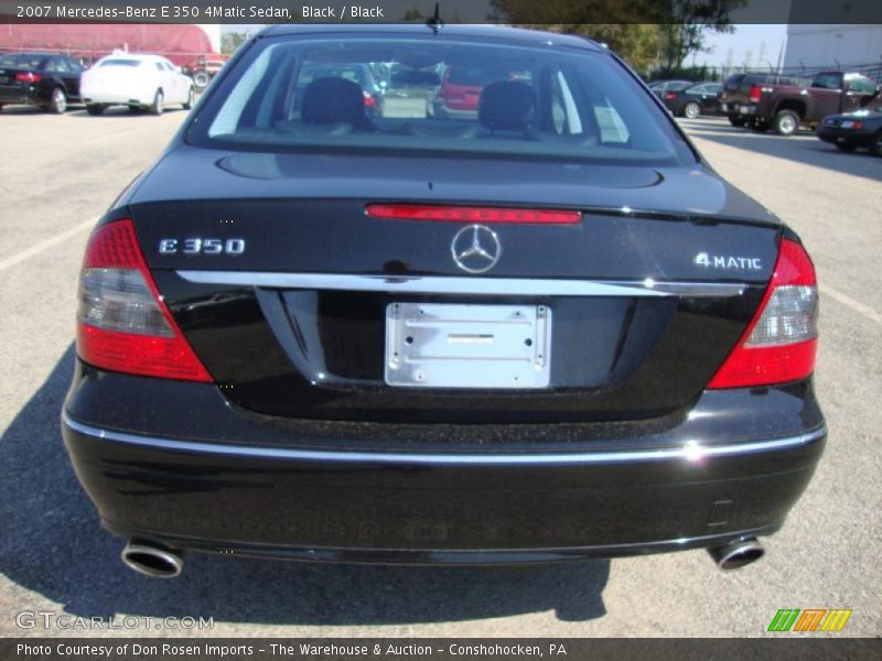 Black / Black 2007 Mercedes-Benz E 350 4Matic Sedan