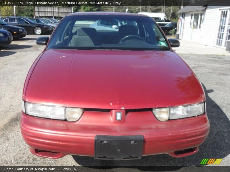 Medium Garnet Red Metallic / Gray 1993 Buick Regal Custom Sedan