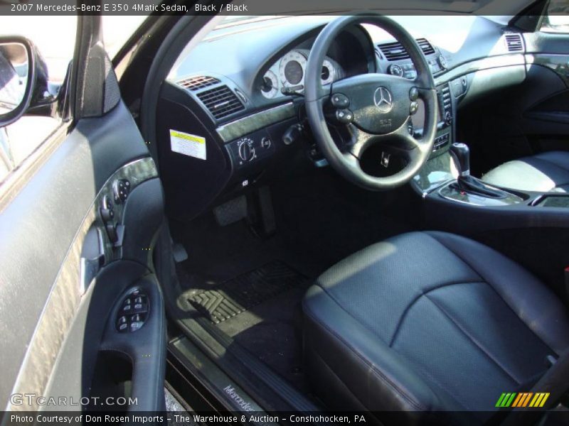 Black / Black 2007 Mercedes-Benz E 350 4Matic Sedan