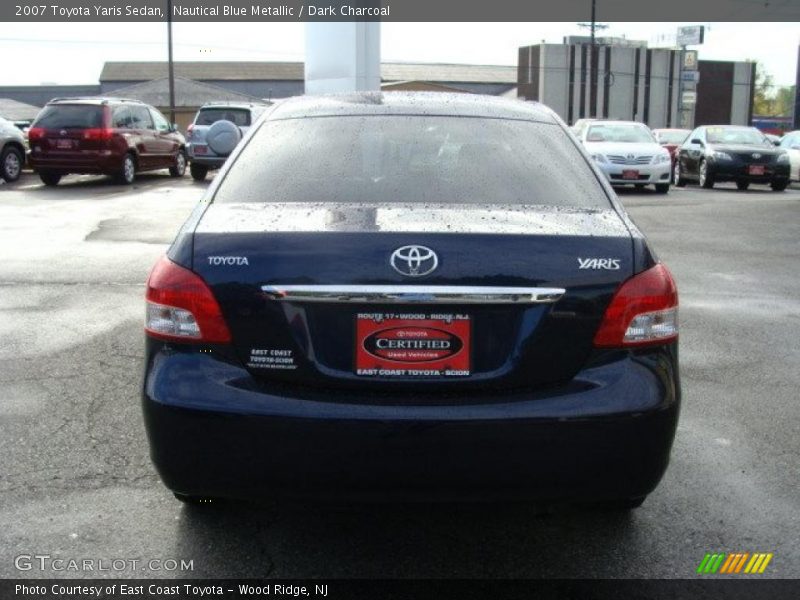 Nautical Blue Metallic / Dark Charcoal 2007 Toyota Yaris Sedan