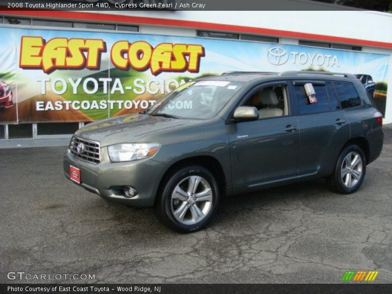 Cypress Green Pearl / Ash Gray 2008 Toyota Highlander Sport 4WD