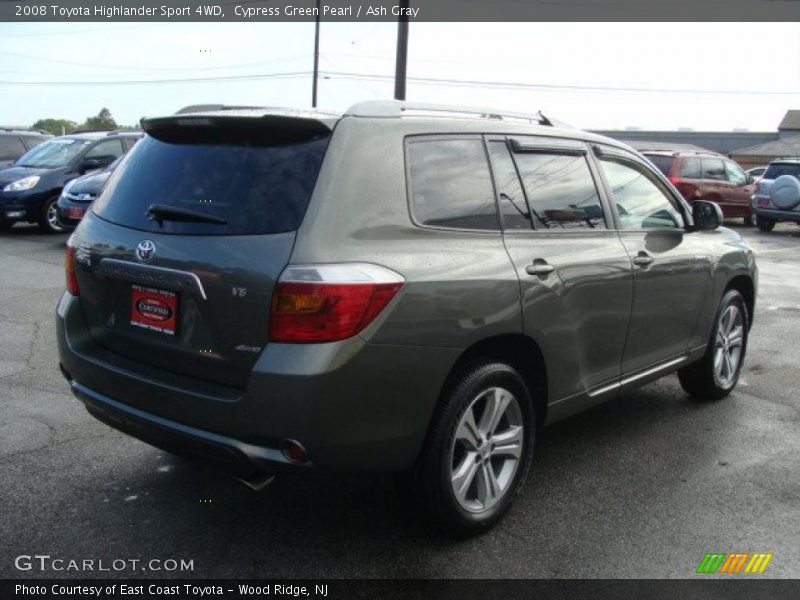 Cypress Green Pearl / Ash Gray 2008 Toyota Highlander Sport 4WD