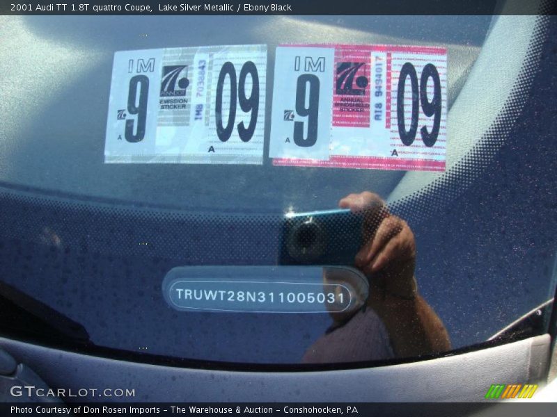 Lake Silver Metallic / Ebony Black 2001 Audi TT 1.8T quattro Coupe