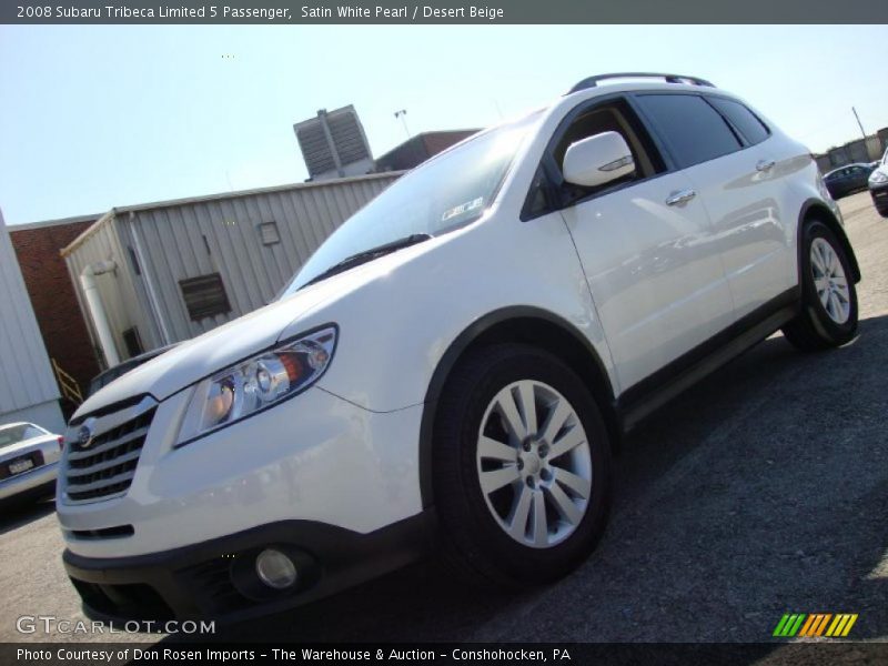 Satin White Pearl / Desert Beige 2008 Subaru Tribeca Limited 5 Passenger