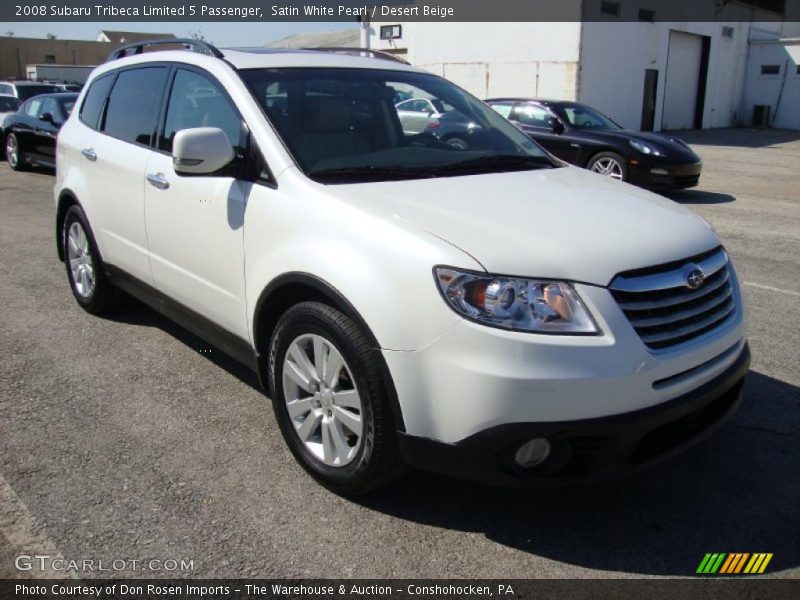 Satin White Pearl / Desert Beige 2008 Subaru Tribeca Limited 5 Passenger