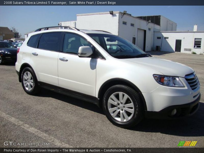 Satin White Pearl / Desert Beige 2008 Subaru Tribeca Limited 5 Passenger