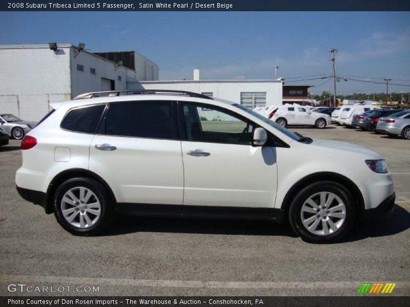 Satin White Pearl / Desert Beige 2008 Subaru Tribeca Limited 5 Passenger