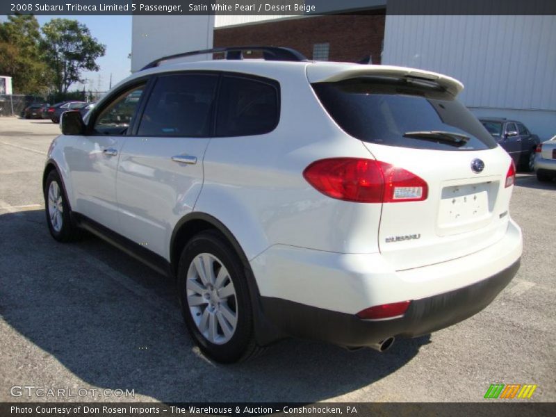 Satin White Pearl / Desert Beige 2008 Subaru Tribeca Limited 5 Passenger