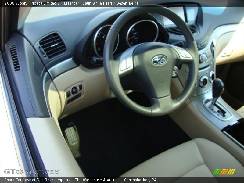 Satin White Pearl / Desert Beige 2008 Subaru Tribeca Limited 5 Passenger