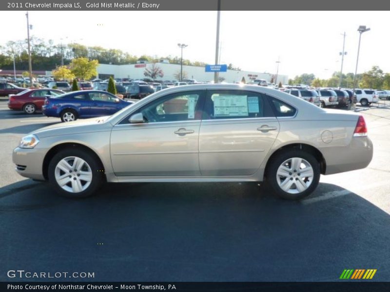 Gold Mist Metallic / Ebony 2011 Chevrolet Impala LS