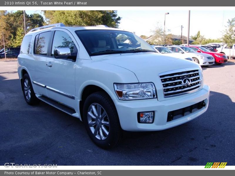 Tuscan White Pearl / Wheat 2010 Infiniti QX 56
