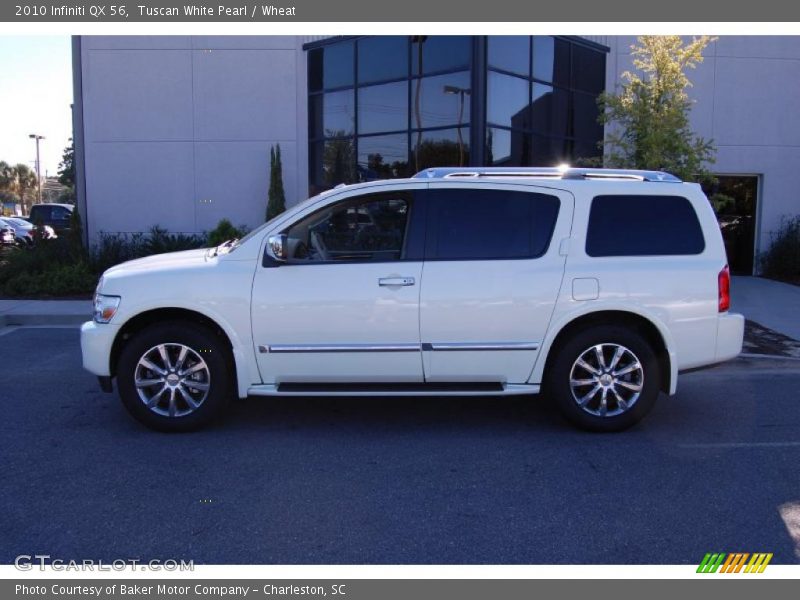 Tuscan White Pearl / Wheat 2010 Infiniti QX 56