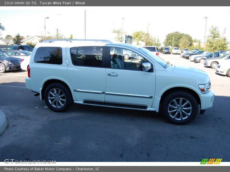Tuscan White Pearl / Wheat 2010 Infiniti QX 56