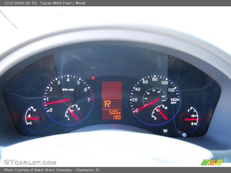 Tuscan White Pearl / Wheat 2010 Infiniti QX 56