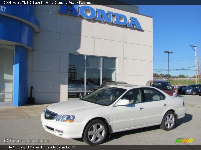 White Diamond Pearl / Parchment 2003 Acura TL 3.2 Type S