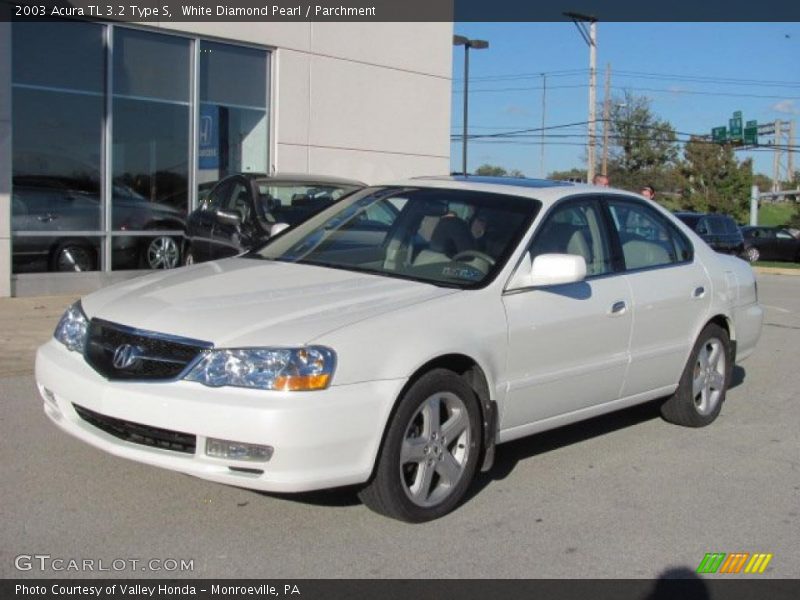 White Diamond Pearl / Parchment 2003 Acura TL 3.2 Type S